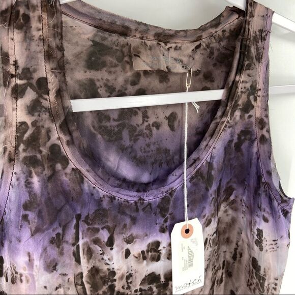 Ma+Ch Marika Charles Amethyst Hand Dyed Silk Tank - Picture 10 of 15